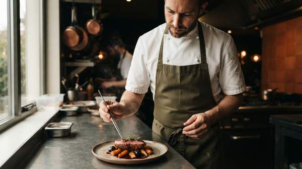 Editorial illustration for From Carême's Sketch to the Modern Kitchen: How the Chef's Uniform Earned Its Whites