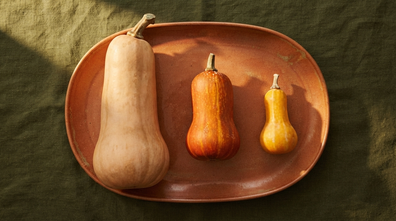 Editorial illustration for Honeynut vs. Butternut Squash: Which One Belongs in Your Dish?