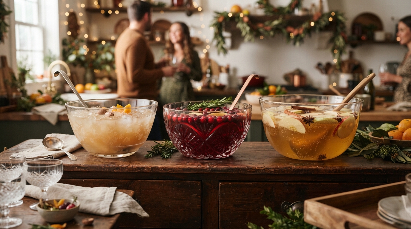 Editorial illustration for Make-Ahead Holiday Punches, Ranked by How Much You Can Batch Before Guests Arrive