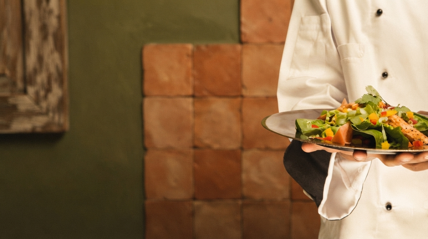 Diners in a modern restaurant study menus, with a focus on high-protein options, reflecting the impact of GLP-1 drugs on dining choices.