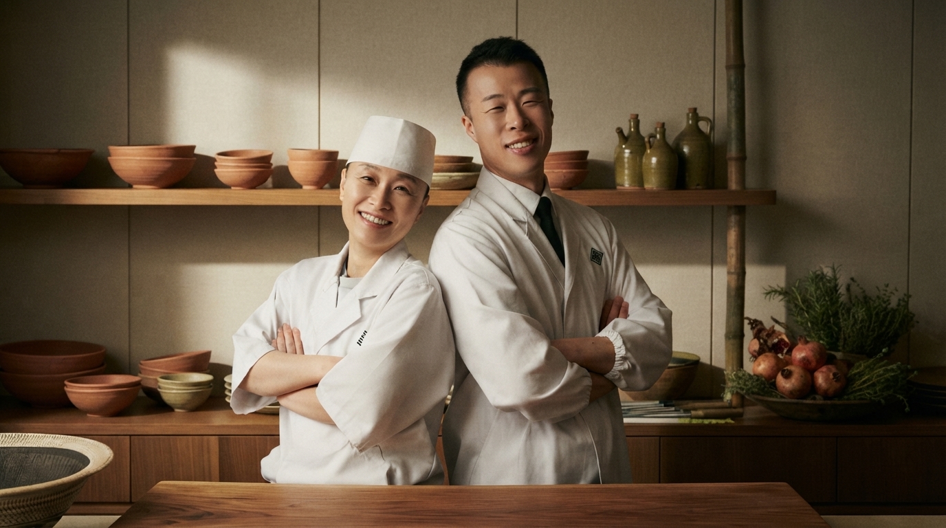 Editorial illustration for Tradition vs. Fusion: The Great Debate Shaping New York's Korean Cuisine
